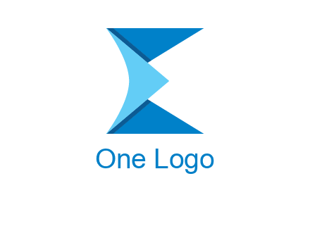 letter e forming envelope logo