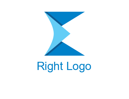 letter e forming envelope logo