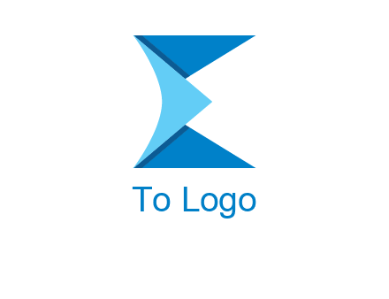 letter e forming envelope logo