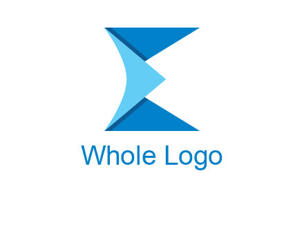 letter e forming envelope logo