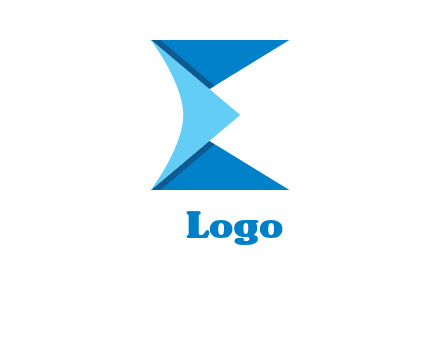letter e forming envelope logo