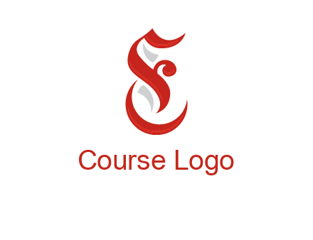 abstract swooshes forming letter F and letter E