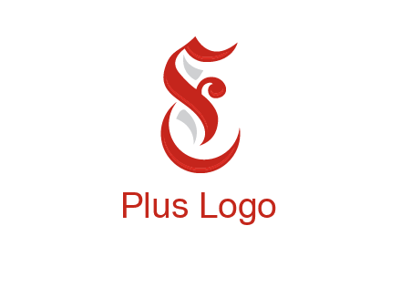 abstract swooshes forming letter F and letter E
