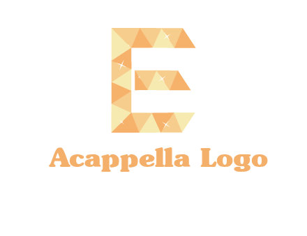 triangles forming letter e with stars logo