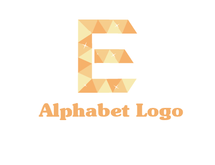 triangles forming letter e with stars logo