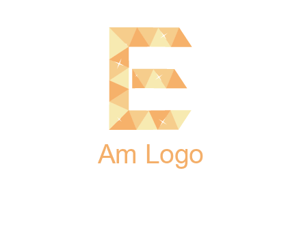 triangles forming letter e with stars logo