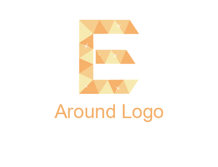 triangles forming letter e with stars logo