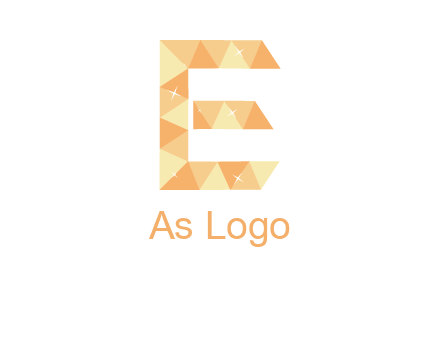 triangles forming letter e with stars logo