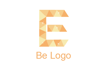 triangles forming letter e with stars logo