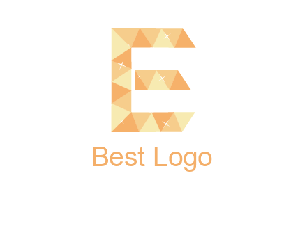 triangles forming letter e with stars logo