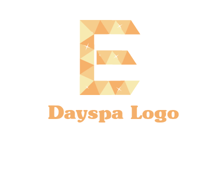 triangles forming letter e with stars logo