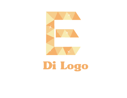 triangles forming letter e with stars logo