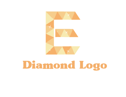 triangles forming letter e with stars logo