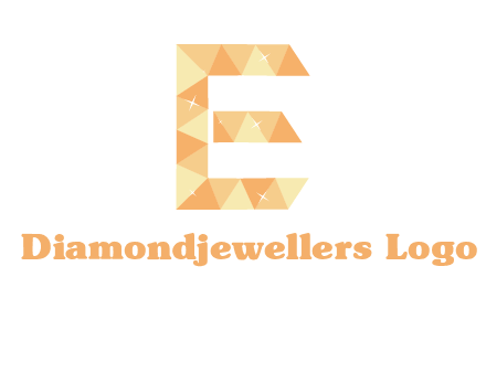 triangles forming letter e with stars logo