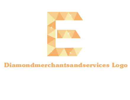 triangles forming letter e with stars logo