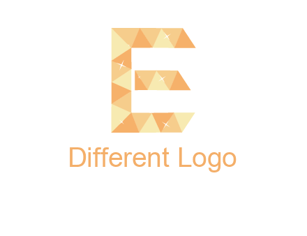 triangles forming letter e with stars logo