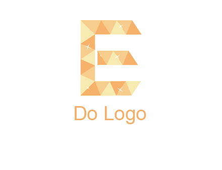 triangles forming letter e with stars logo