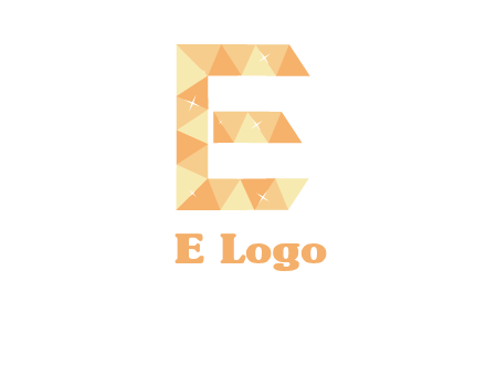 triangles forming letter e with stars logo