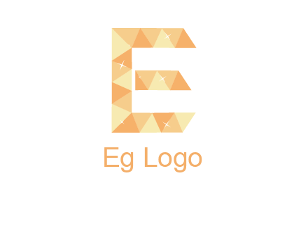 triangles forming letter e with stars logo