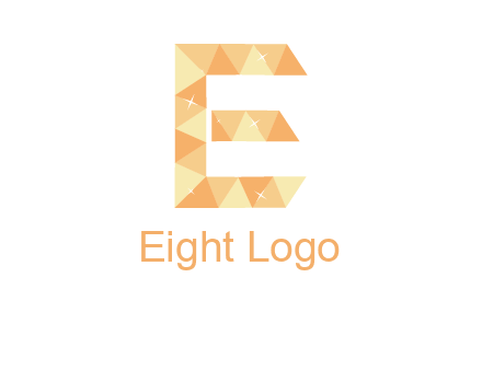 triangles forming letter e with stars logo