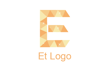 triangles forming letter e with stars logo