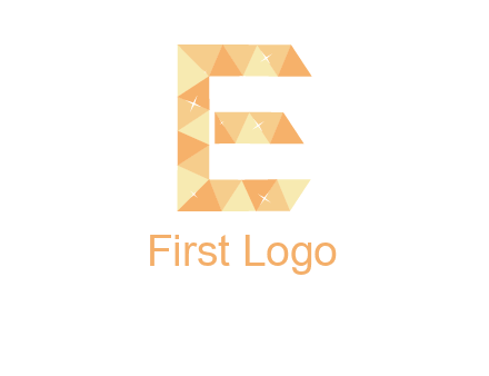 triangles forming letter e with stars logo