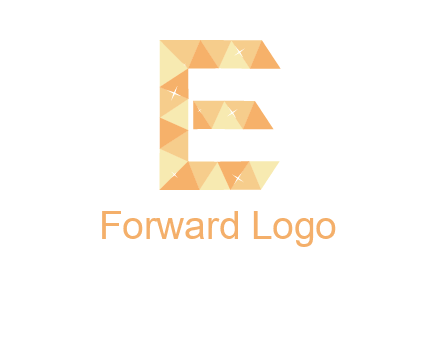 triangles forming letter e with stars logo