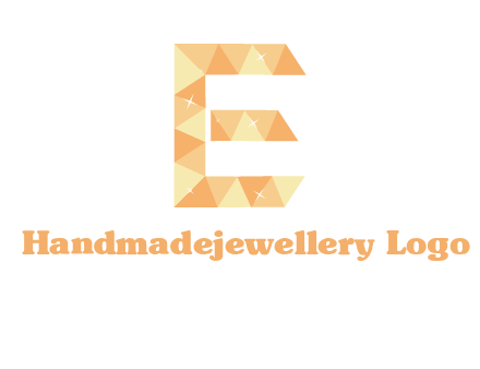 triangles forming letter e with stars logo