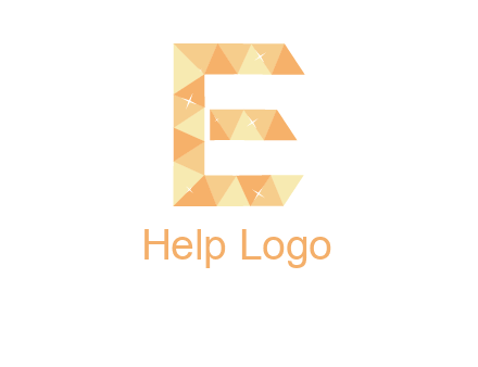 triangles forming letter e with stars logo