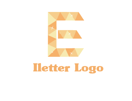 triangles forming letter e with stars logo