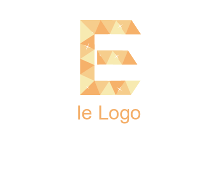 triangles forming letter e with stars logo