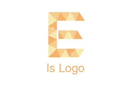 triangles forming letter e with stars logo
