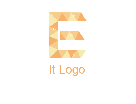 triangles forming letter e with stars logo