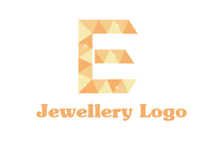 triangles forming letter e with stars logo