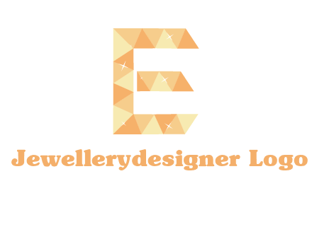 triangles forming letter e with stars logo