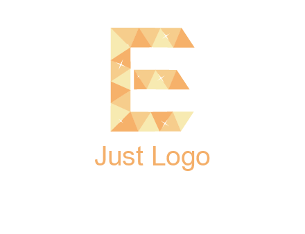 triangles forming letter e with stars logo
