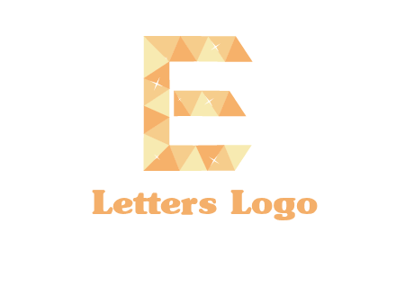 triangles forming letter e with stars logo