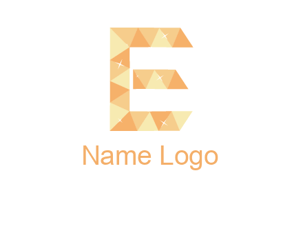 triangles forming letter e with stars logo