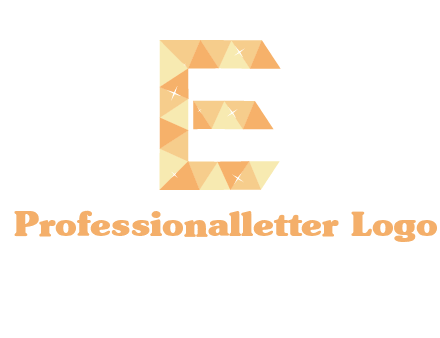 triangles forming letter e with stars logo