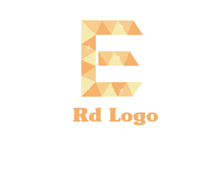 triangles forming letter e with stars logo