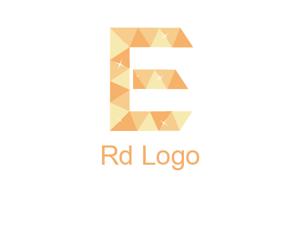 triangles forming letter e with stars logo