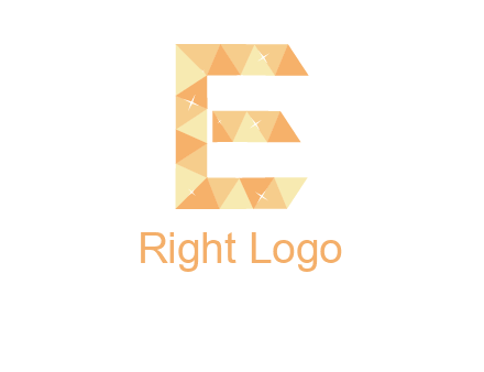 triangles forming letter e with stars logo