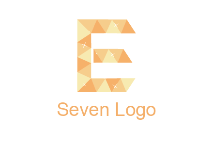 triangles forming letter e with stars logo