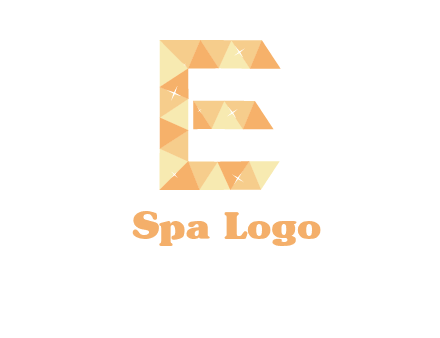 triangles forming letter e with stars logo