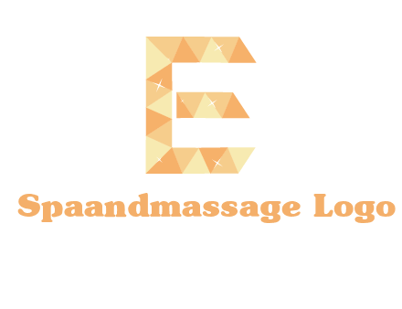 triangles forming letter e with stars logo