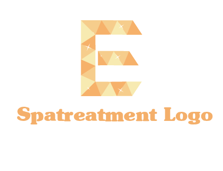 triangles forming letter e with stars logo