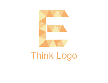 triangles forming letter e with stars logo