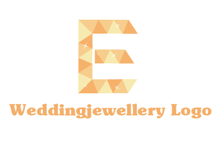 triangles forming letter e with stars logo
