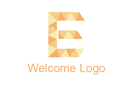 triangles forming letter e with stars logo