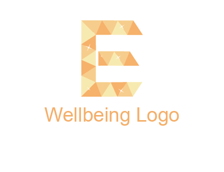 triangles forming letter e with stars logo